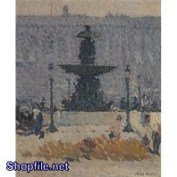 TSD3583 - Tranh sơn dầu đài phun nước tình yêu